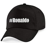 Reifen-Markt Base Cap Hashtag #Ronaldo Größe Uni Farbe Schwarz Druck Weiss