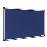 Filz-Pinnwand mit Aluminium-Rahmen Filztafel Moderationstafel in verschiedenen Farben & Größen (180 x 120 cm, Blau)