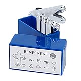 BENECREAT 12 Pack 6mm Design Briefmarken, Metall Stempel Stempel - Galvanisch Hartstahl Werkzeuge zum Stempeln/Lochen Metall, Schmuck, Leder, Holz