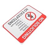 CHILDWEET Kein Werbeschild büro Verbotsschild Fensterschild Kein Belästigungsschild Hinweisschild Aufkleber Türdichtung Status deko kein Aufforderungszeichen keine Aufforderungszeichen E