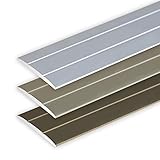 Toolerando Übergangsprofil Übergangsleiste Bodenleiste aus Aluminium Selbstklebend, Profil 90 cm x 36 mm x 2,5 mm, B