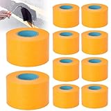 TGKYK 10 Rollen Goldband Klebeband, 50mm x 50m Malerkrepp Kreppband Wasserfest, Leicht zu Schälen, Abklebeband Lackieren Auto, Abklebeband Maler Gold Abdeckband für Dekorative Autolackierung (Gold)