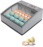 Eierinkubator, Automatischer Inkubator 24 Eier Doppelt Elektrisch Mit Digitaler Led-Anzeige, Automatische Temperaturregelung Und Rotation, Kleiner Heimlabor-Inkubator FüR HüHner-Enten-GäNse