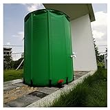 HYHMJ Mehrzweck Faltbar Regenwassertank Zusammenklappbar Draussen Garten Panzer Zisterne Tank Container, Mit Hahn Filter,Grün,132 Gallon