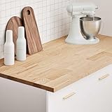 CFODOJ Tischzubehör, Tischplatten, Küche, Arbeitsplatte, 120 x 63,5 x 2,7 cm, Massivholz, Eiche, rechteckig