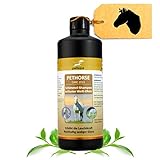 Peticare Pferde-Shampoo für Schimmel, weiße Pferde - beseitigt gelbe Flecken, Gelbstich, erhöht Leuchtkraft der Fell-Farbe - ph-neutrale Haut-Pflege, kein Verknoten, Verfilzen - petHorse Care 2013