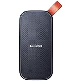 SanDisk Portable SSD 2 TB (externe Festplatte mit SSD Technologie 2,5 Zoll, 520 MB/s Übertragungsraten, robustes Laufwerk, robuste Befestigungsschlaufe aus strapazierfähigem Gummi) grau