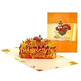 Faltbare 3D-Grußkarte mit Notizanhänger, kreative Thanksgiving-Dekoration, Herbst-Grußkarte für Wohnzimmer, Herbstgrußkarte