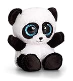 Animotsu SF0451 Plüschtier Panda, Flauschiger Wegbegleiter mit großen Glitzeraugen, ca. 15 cm, bunt