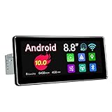JOYFORWA 8.8 Zoll Android 10 Autoradio 4G + 64G 8-Core Universal 1 Din Android GPS Navigation Touch Screen Car Radio Unterstützt Lenkrad Bedienung Bluetooth 5.1 + Autolink/ WiFi /4G/SWC/FM /USB/DSP