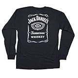 Jack Daniels Klassiker Label Langarm T-Shirt für Erw