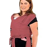 Koala Babycare Tragetuch Baby Neugeborene - Einfach Anzuziehen für Mütter und Väter - Babytrage Multi-Use Bis 9kg - Babytragetuch Bourdeaux