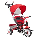 WECDS Kleinkinder Dreirad mit Lenkgriff mit verstellbarem Schiebegriff Kleinkinderfahrrad Kinderdreiräder (Farbe : Lila)