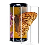 (2 Stück) Schutzfolie für Panzerglas für Samsung Galaxy S6 Edge, 9H Härte Displayschutz, Anti-Fingerabdruck Glas Folie, Anti-Kratzen Schutzfolie, HD Klar Panzerglasfolie für S6 Edge, Transparent