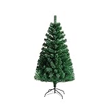 Homewit künstliche Weihnachtsbaum 120 cm (Ø ca. 60 cm), 1,2 M künstliche grüne Tannenbaum mit 260 Zweige, abziehbar zusammenklappbar und schwer entflammbar, Christbaum mit Metall Ständer (Ø ca. 30 cm)