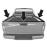 Ladekantenschutz Schutzleiste für die Heckklappe selbstklebend schwarz komplett für die Ladekanten Ford Ranger ab Baujahr 2012 T6 T7 T8 XL XLT Limited Modell, PX MK1 MK2 MK3 ABS 3-Teilig