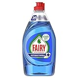 Fairy Antibakteriell Handgeschirrspülmittel für glänzend sauberes Geschirr und einem bis zu 24 Stunden anhaltendem Bakterienschutz für Ihren Schwamm 430 ml