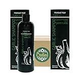 OUDIEN 2er Set Naturface Knoblauch Shampoo gegen Haarausfall 400ml, Knoblauchshampoo für Haarwachstum, Haarshampoo