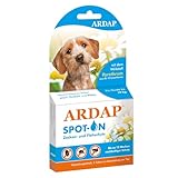 ARDAP Spot On für Hunde bis 10kg- Natürlicher Wirkstoff - Zeckenmittel für Hunde, Zeckenschutz Hund, Flohmittel Hund - 3 Tuben je 1ml - Bis zu 12 Wochen nachhaltiger Langzeitschutz (PT19)