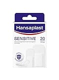 Hansaplast Sensitive Pflaster (20 Strips), hautfreundliche und hypoallergene Wundpflaster mit Bacteria Shield & sicherer Klebkraft, schmerzlos zu entfernende Pflaster