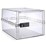 Lockabox One™ | Kompakte Abschließbare Box aus Polycarbonat mit Zahlenschloss für mehr Sicherheit zu Hause | Ideal für Lebensmittel, Medikamente und Technik/Handygefängnis (Kristall)