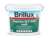 Brillux 10 L. Superlux ELF 3000 Weiß stumpfmatt, hochwertige, sehr gut deckende Innendispersion mit langer Offenzeit