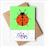 Seven Star Marienkäfer animierte Schädlings-Insekt-Grußkarten, Umschläge blanko