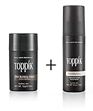 TOPPIK SET 12 g. Haarfasern + Fixier Spray 118ml. Haarverdichtung Streuhaar, Farbton:Schwarz (Black)