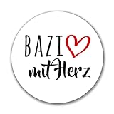 huuraa Aufkleber Bazi mit Herz Sticker 10cm mit Motiv für die tollsten Menschen Geschenk Idee für Freunde und Familie