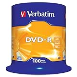 Verbatim DVD-R 16 x 4,7 GB TARRINA 100 Stück 43549 (4)