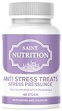 Saint Nutrition® Anti Stress Presslinge für Hunde und Katzen, unterstützend bei Panikattacken, innere Unruhe und Angststörungen, Baldrian Beruhigungsmittel hochdosiert
