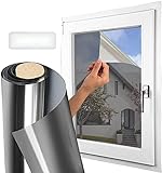 Fensterfolie Selbsthaftend Blickdicht 70x200cm Spiegelfolie Selbsthaftend Sichtschutzfolie Anti-UV für Büro und Haus