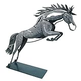 Schreiblichkeit Metall Skulptur - Pferd Arod - 31x36x8cm - Statue als Deko - Figur Geschenk für Pferde Liebhaber, Reiter oder Reiterin oder die eigene Wohnung
