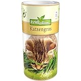 Premium Katzengras Samen Chrestensen, Grassamen schnellkeimend, 1 Dose 110 g, reicht für ca. 4-5 m² Katzengras fertig gewachsen, Natürliche Katzen Leckerlies zu Hause