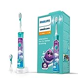 Philips Sonicare for Kids elektrische Zahnbürste - Schallzahnbürste mit Timer, App-Unterstüzung und Bluetooth (Modell HX6322/04)