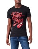 Rolling Stones Herren The Script Logo T-Shirt, Schwarz, XL
