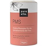 Pure Ella Vitalstoffkomplex für Frauen - Enthält Mönchspfeffer, Frauenmantel, Safran, Vitamin C, B6 & Zink - Für die Zeit vor der Menstruation - Natürlich, hormonfrei, vegan - 60 Kapseln