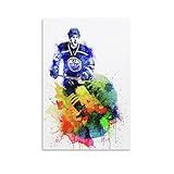 Connor McDavid Aquarell-Poster, klassisches Eishockey-Vintage-Poster, Leinwanddruck, Wandkunst, Retro, dekoratives Gemälde für Zuhause, Schlafzimmer, Wohnzimmer, Dekoration, 30 x 45 cm