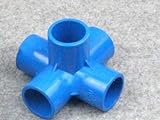 ProYXA YXA-Models, 2ST 4 Arten 20mm 25mm 32mm PVC-Rohr-Fittings 3/4/5/6 Ways Home Garten Bewässerungsschlaucharmaturen Wassersteckdosen DIY Tools (Farbe : I.D 32mm Blue, Größe : 5 Way)