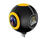 National Geographic 9683100 Android Streaming Action Kamera Spy mit 720° Bild- und Video in HD Auflösung und Liveübertragung, schwarz/gelb