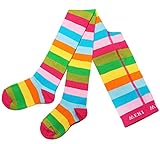 Weri Spezials Baby und Kinderstrumpfhose für Mädchen und Jungen Blockingel in verschiedenen modernen Farbvariationen (98/104, Regenbogen)