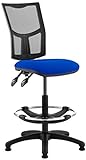 Eclipse kc0263 II Hebel halbhoher Stuhl mit Mesh Rückseite/Hi Rise Draughtsman Bürostuhl Kit – Blau