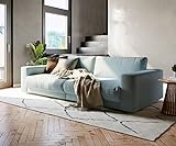 DELIFE XXL-Couch Cubico Cord Hellblau 290x130 Big-Sofa
