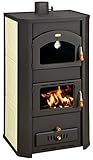 EEK A Wasserführender Kaminofen mit Backfach Prity FGW20, creme - 23 kW + BIMSCHV II