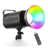 RGB COB LED Videoleuchte Studiobeleuchtung 1700K-12000K Professionelle Studio Stroboskop-Blitzlampenhalterung for Kamera Video Foto (Color : 1 UK, Size : Type A)