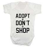 Adopt Don't Shop Baby-Strampler Gr. 3-6 Monate, weiß