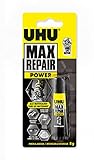 UHU Max 45865 Repair Extreme, Extra starker und universeller Reparaturkleber für nahezu alle Reparaturen im Innen- und Außenbereich, transparent, 8 g, Weiß