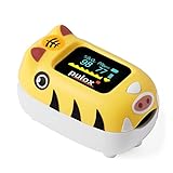 Pulox PO-230 Pulsoximeter für Kinder, mit Klebemuster, Messung von Sauerstoffsättigung und Herzfrequenz, Kinderpulsoximeter mit One-Touch Bedienung