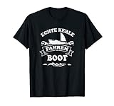 Herren Geschenk für Bootsfahrer Kapitän Boot Segeln Bootfahren T-Shirt