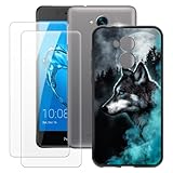 MILEGOO Huawei Honor 6A Hülle + 2 Displayschutzfolien aus gehärtetem Glas, ultradünne Stoßstange, stoßfeste weiche TPU-Silikon-Abdeckung für Huawei Honor Holly 4 (5”)